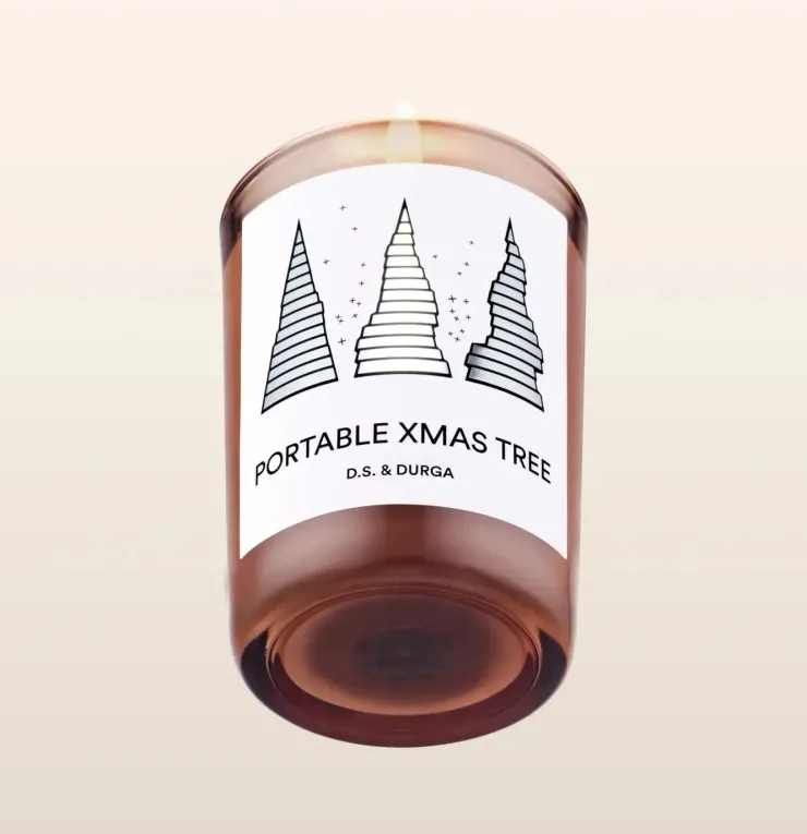 D.S. & DURGA Candela<PORTABLE XMAS TREE RED Candle - Candela al Bergamoto - D.S. Durga
